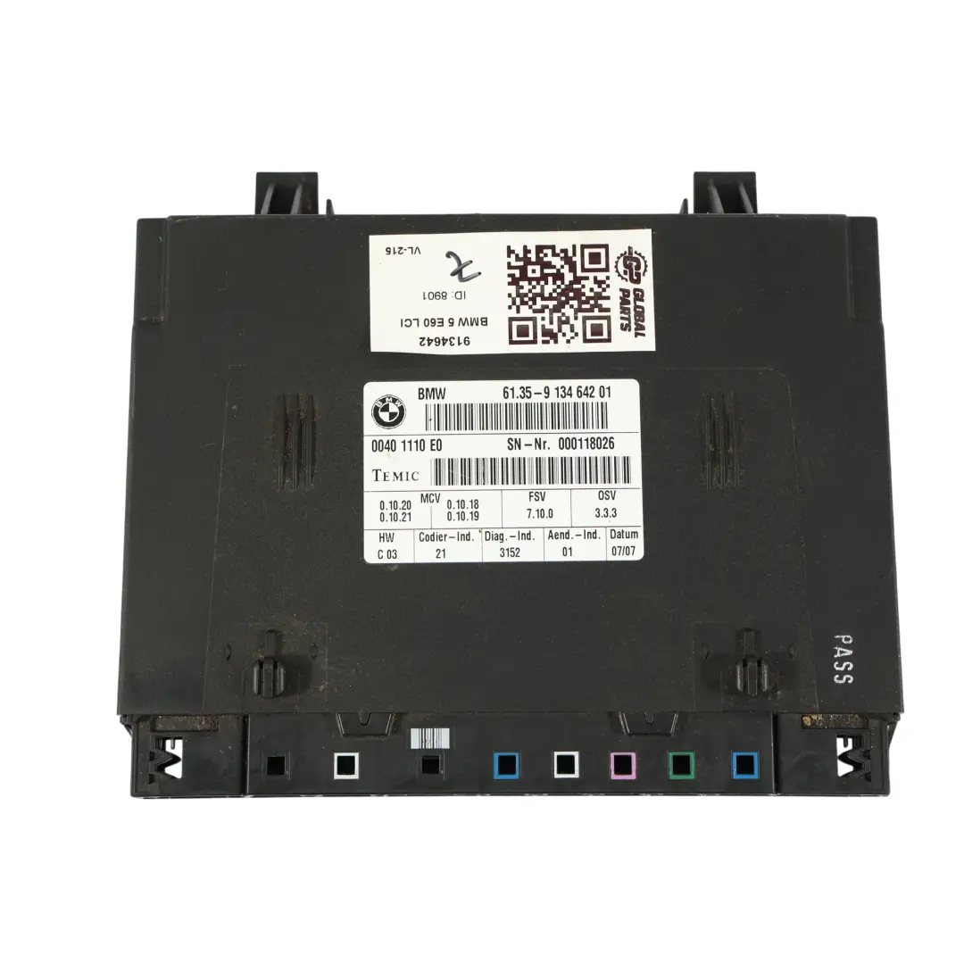 BMW E60 LCI Front Seat Control Module Unit ECU Left Right N/O/S - SKU 9134642 - Part number 9134642