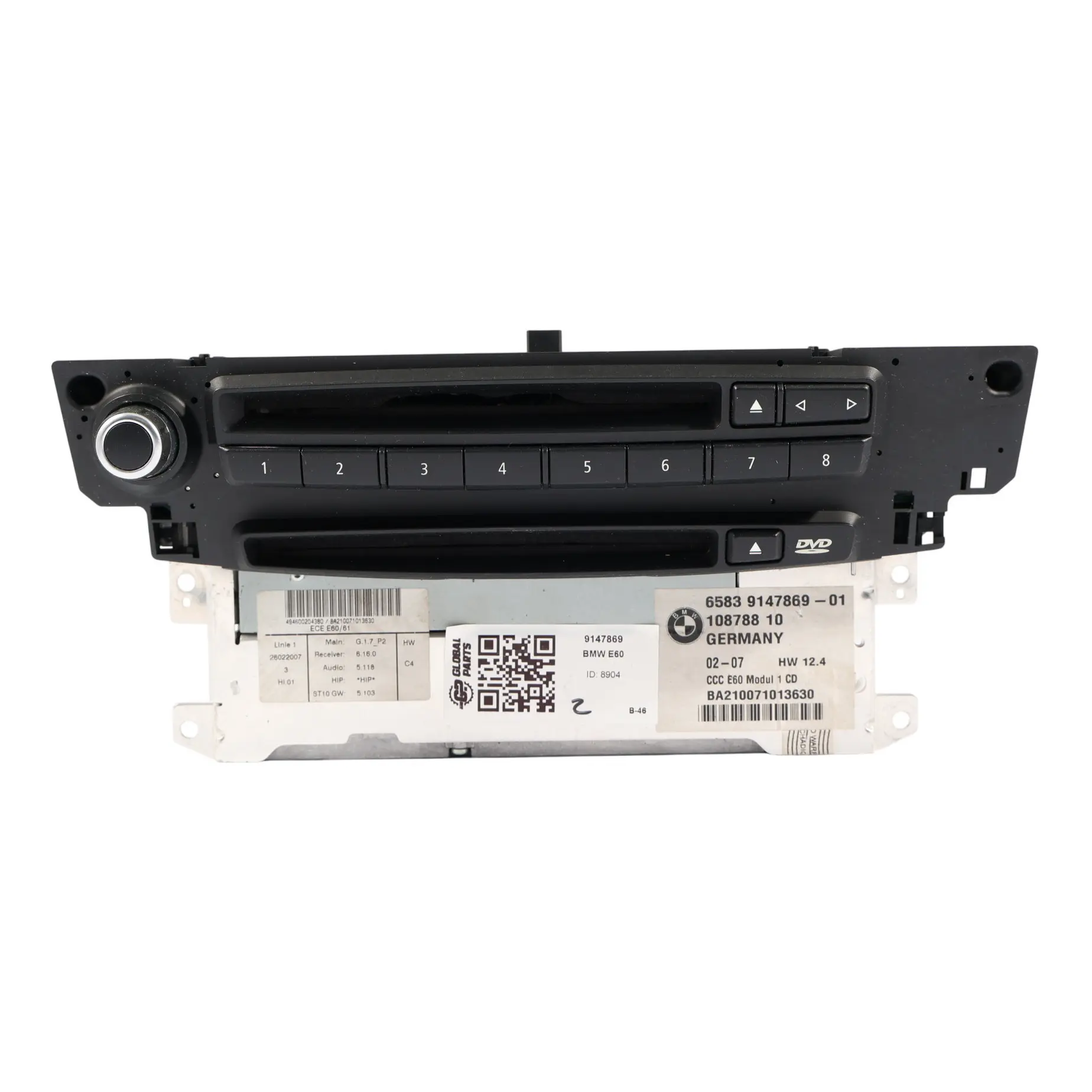 BMW E60 E61 Radio Professional Navigation System Controller Head Unit 9147869