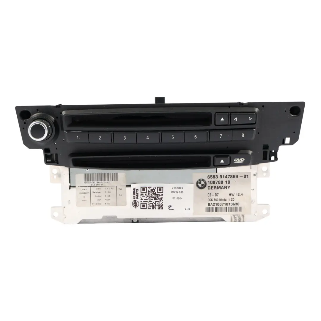 Radio Professional Navigation System Controller Head Unit to BMW E60 E61 with Part number 9147869 BMW E60 E61 Radio Professional Navigation System Controller Head Unit - SKU 9147869 - Part number 9147869