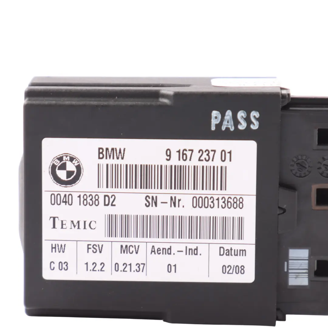 BMW E92 F32 E61 Sicherheitsgurt Modul Steuergerät LCPA ECU - SKU 9167237 - Teilenummer 9167237