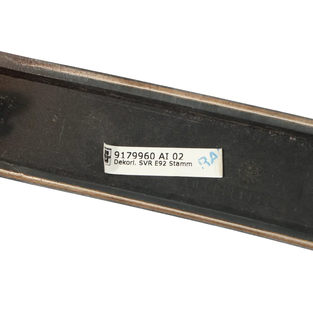 BMW E92 E93 Listwa Wykończeniowa Tył Prawo Drewno Nutwood - SKU 9179960 - Numer Części 9179960