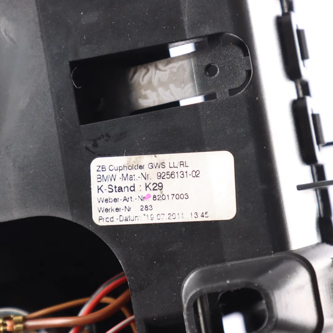 BMW F10 F11 Drink Cup Holder Centre Console Front Tray Silver - SKU 9256131-3 - Part number 9256131