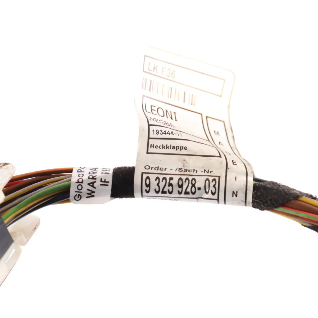 BMW F36 Rear Right Lamp Tail Light Cable Wiring Harness - SKU 9325928 - Part number 9325928