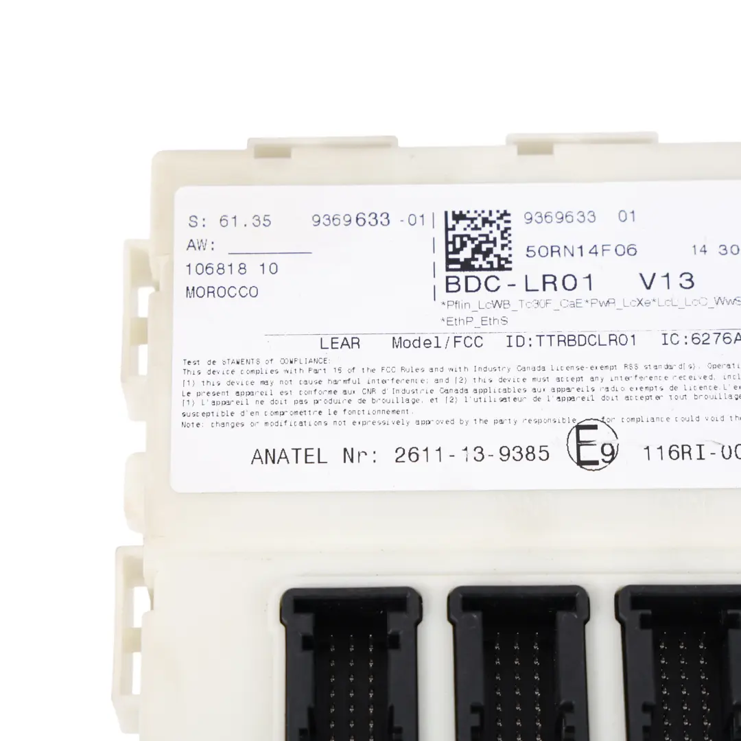 Mini F54 F55 F56 F60 ECU Body Domain Controller BDC Unidad Módulo - SKU 9369633 - Número de pieza 9369633