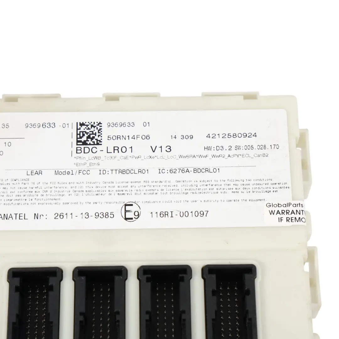 Mini F54 F55 F56 F60 ECU Body Domain Controller BDC Module Control Unit - SKU 9369633 - Part number 9369633