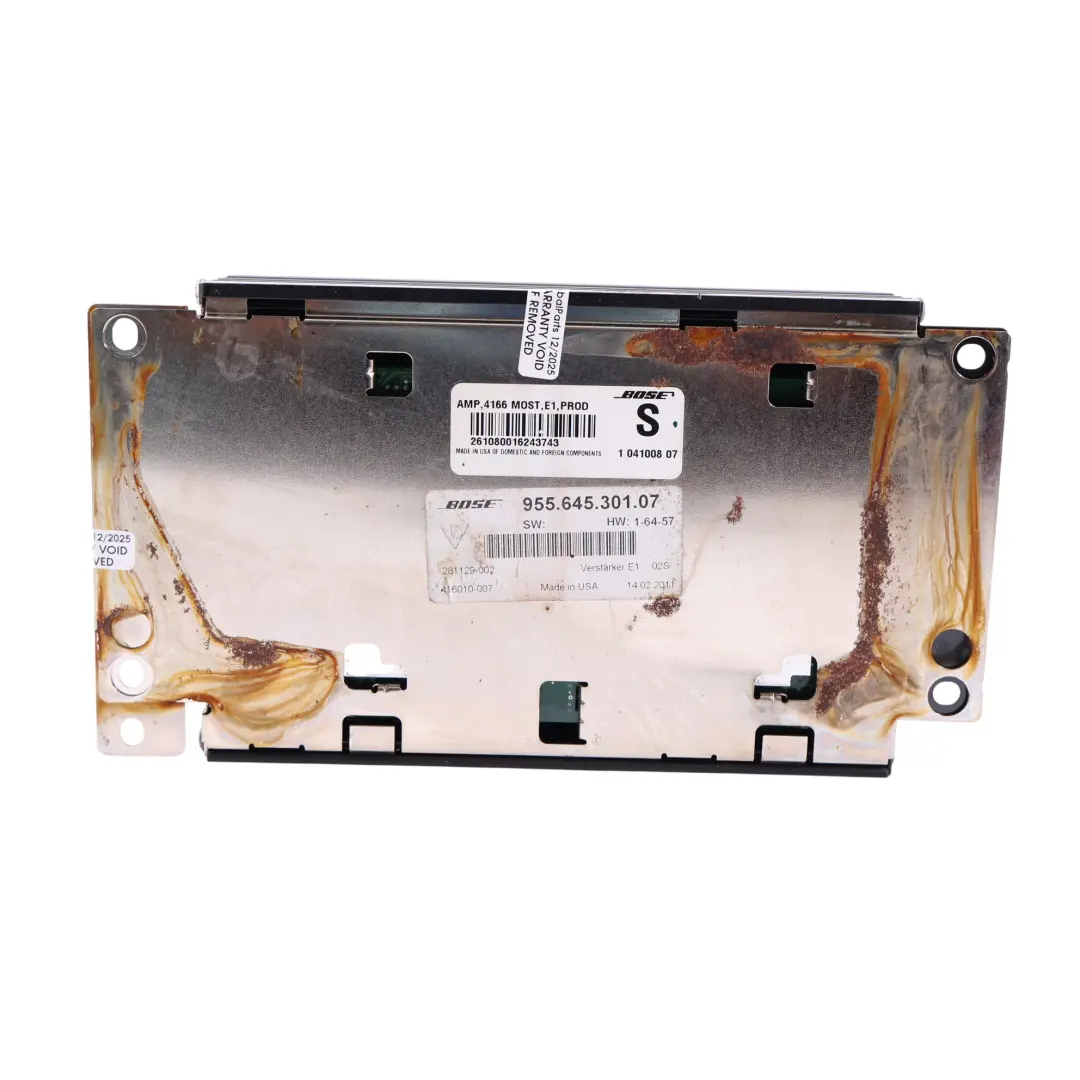 Amplifier BOSE Audio Sound System Module to Porsche Cayenne 9PA with Part number 95564530107 Porsche Cayenne 9PA Amplifier BOSE Audio Sound System Module - SKU 95564530107 - Part number 95564530107