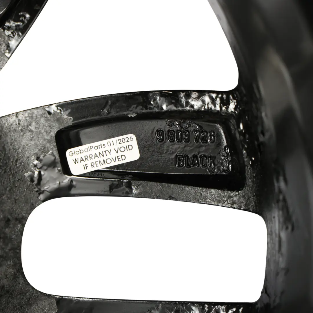 Mini Cooper One R60 R61 Black Wheel Alloy Rim 17" 7J 5-Star Double Spoke 124 - SKU 9803726-3 - Part number 9803726