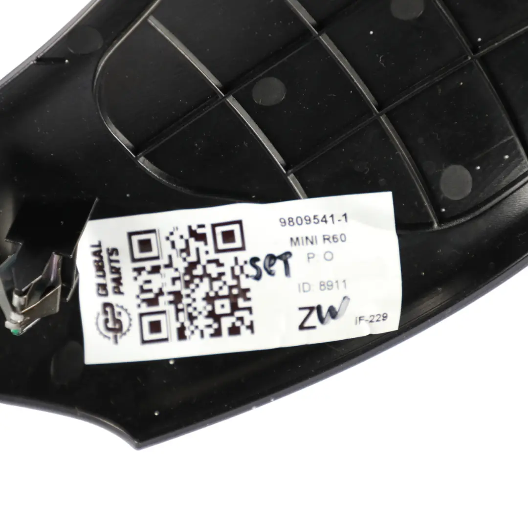 Mini R60 Consola Central Juego Delantero Izquierda Derecha Negro - SKU 9809541-1 - Número de pieza 9809541