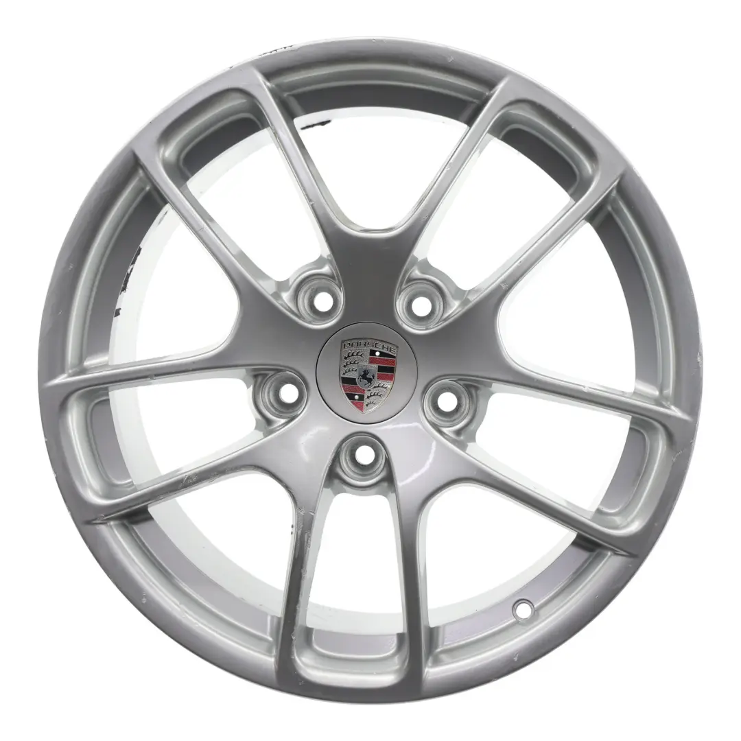 Porsche Boxster Cayman 981 Plata Llanta Aleación 18" 8J ET:57 - SKU 98136212004-1 - Número de pieza 98136212004