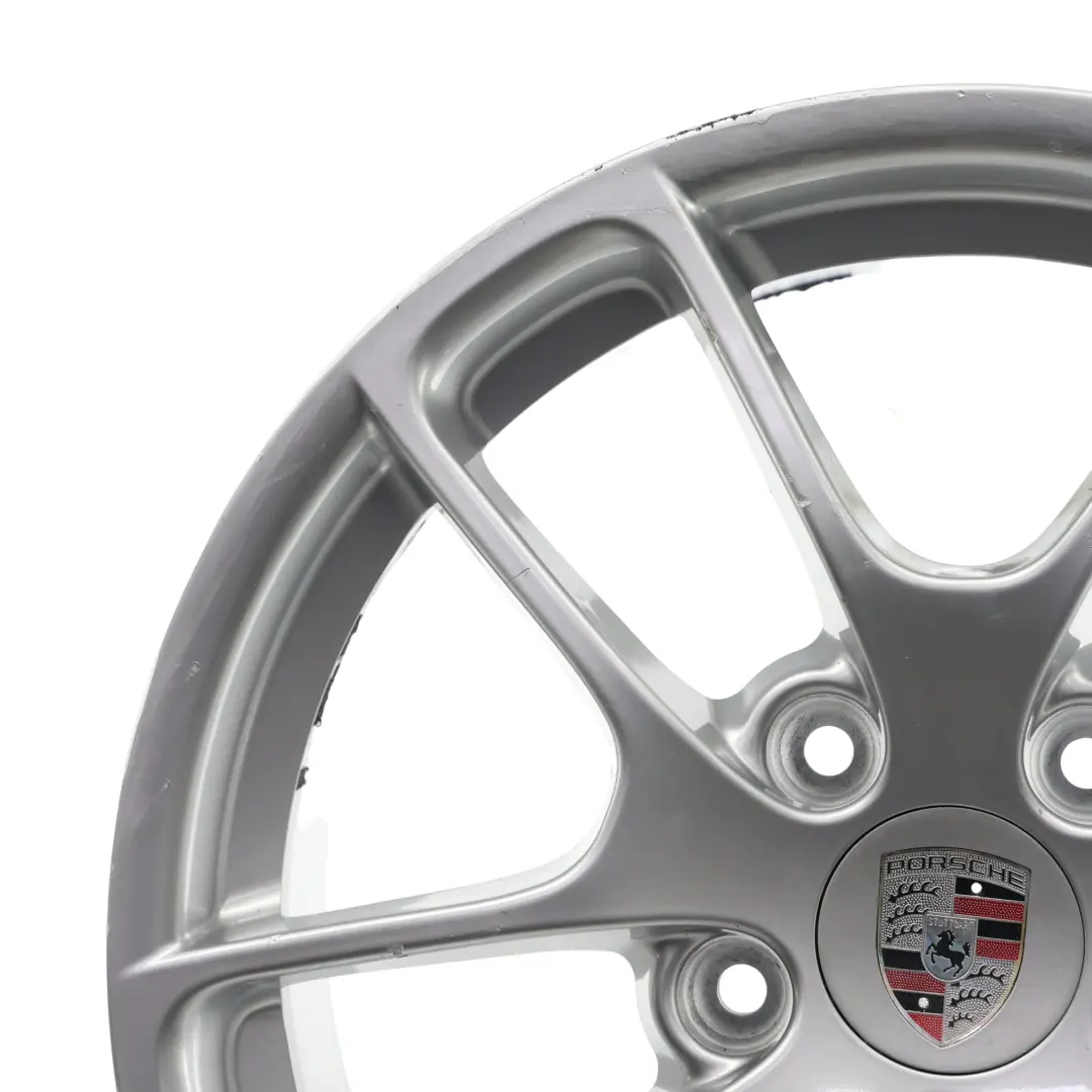 Porsche Boxster Cayman 981 Plata Llanta Aleación 18" 8J ET:57 - SKU 98136212004-1 - Número de pieza 98136212004