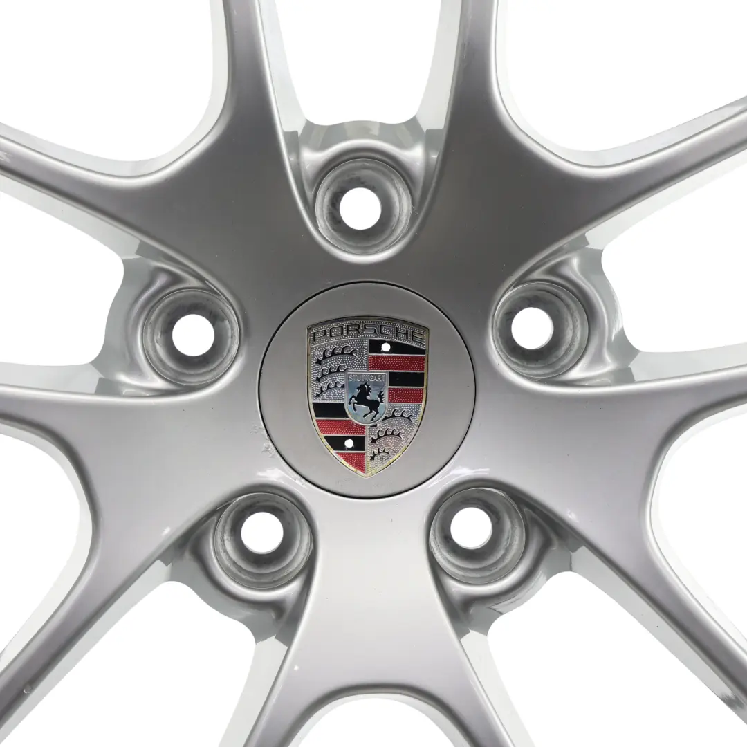 Porsche Boxster Cayman 981 Silver Rear Wheel Alloy Rim 18" 9J ET:47 - SKU 98136212204-1 - Part number 98136212204
