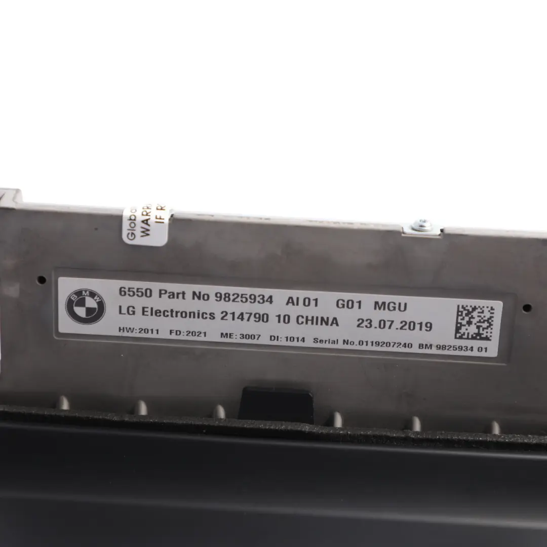 BMW F98 G01 G02 Onboard Central Information Screen Display Monitor 10" - SKU 9825934 - Part number 9825934