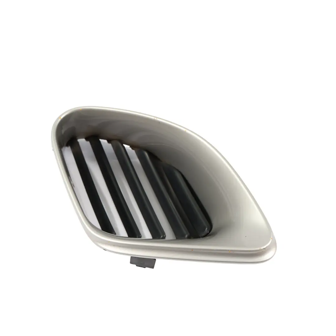Front Bumper Air Vent Duct Grille Left N/S Arctic Silver-92T to Porsche Boxster 986 with Part number 98650456102 Porsche Boxster 986 Front Bumper Air Vent Duct Grille Left N/S Arctic Silver-92T - SKU 98650456102-ARS - Part number 98650456102