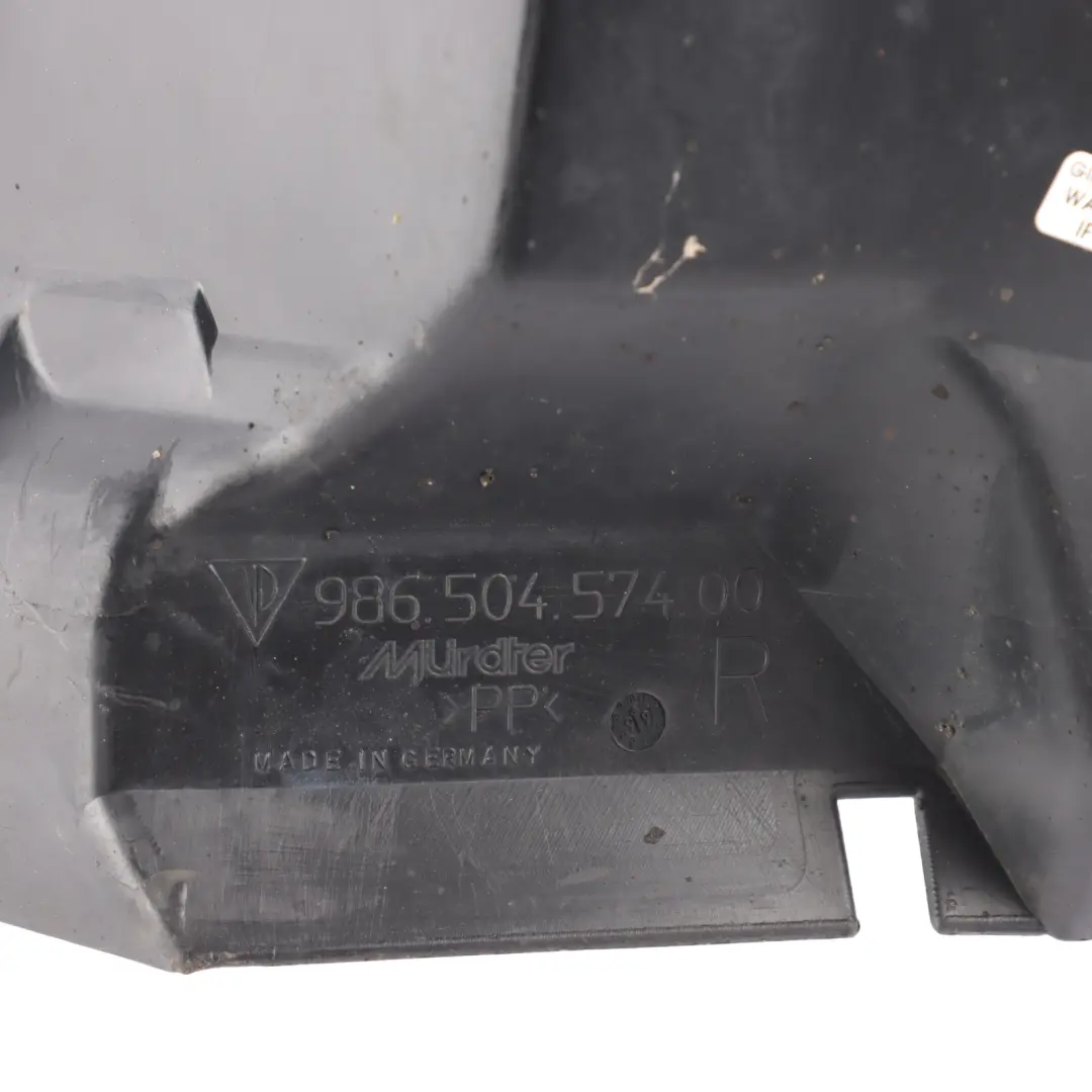 Porsche 986 Cover Wheel Arch Housing Splash Guard Rear Right O/S - SKU 98650457400 - Part number 98650457400