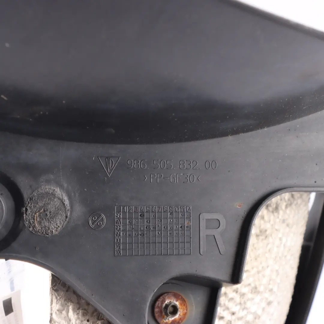 Porsche 986 Cover Wheel Arch Housing Splash Guard Rear Right O/S - SKU 98650583200 - Part number 98650583200