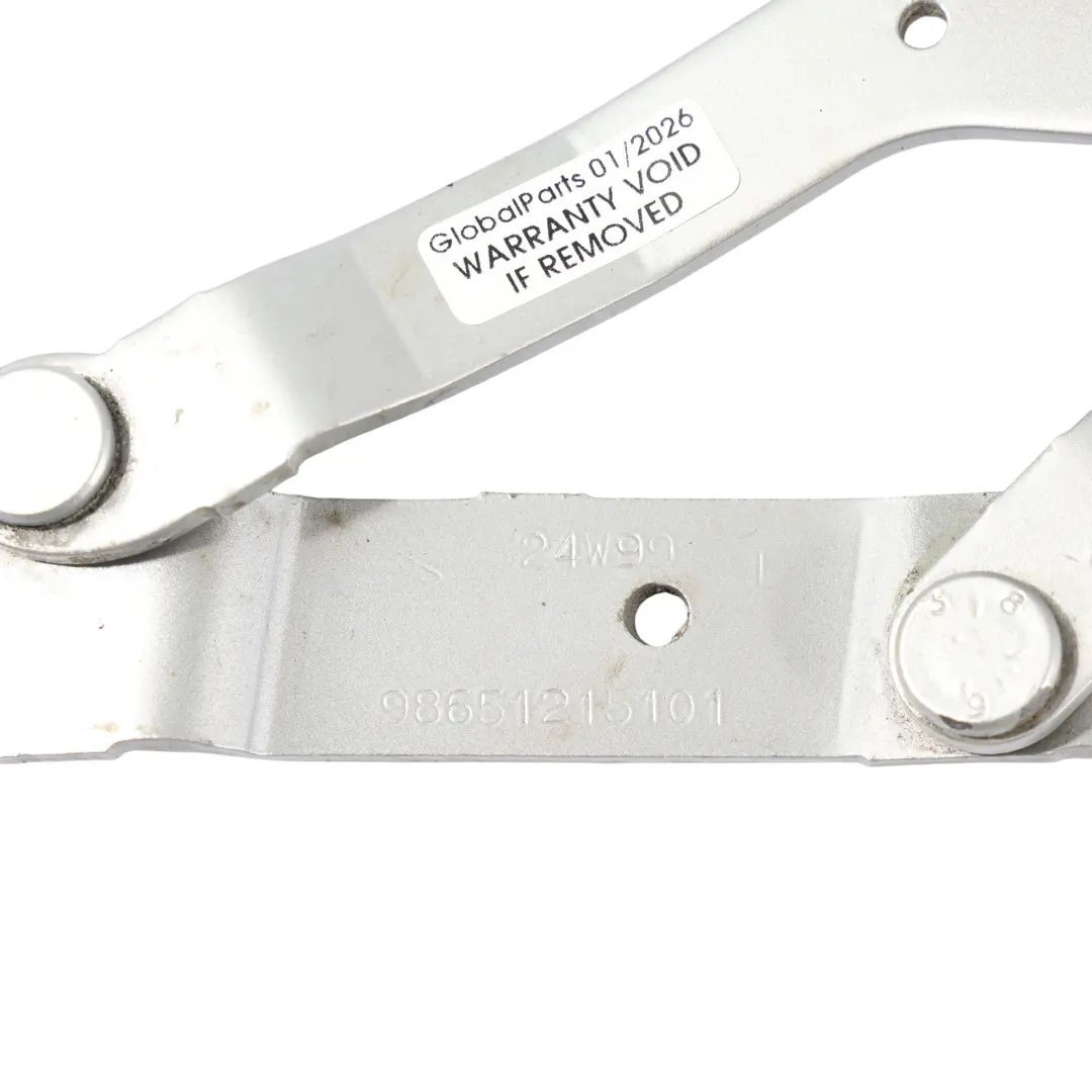 Porsche Boxster 986 Bisagra Trasera Del Maletero Izquierda Arctic Silver - 92T - SKU 98651215101-ARS - Número de pieza 98651215101