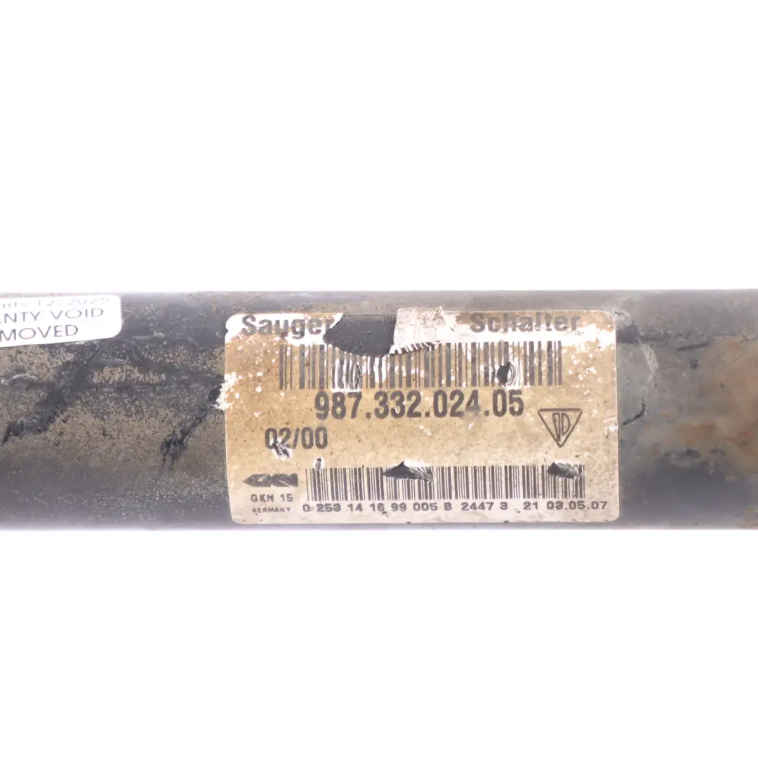 Porsche Cayman 987 Driveshaft Output Drive Shaft Rear Left N/S - SKU 98733202405 - Part number 98733202405