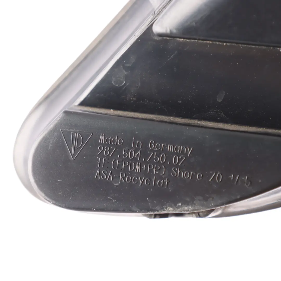 Porsche Cayman 987C Grille Air Duct Channel Lower Rear Right O/S - SKU 98750475002-BLK - Part number 98750475002