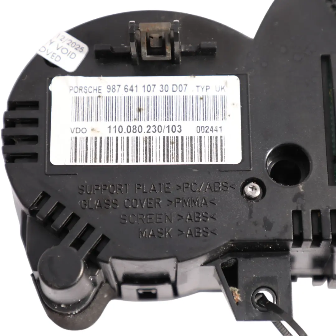 Porsche Cayman 987C Instrument Cluster Speedo Clocks Petrol Manual - SKU RHD-98764110730 - Part number 98764110730