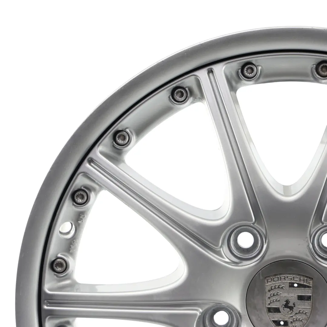 Porsche Boxster 986 Felga Aluminiowa Srebrna 18" 7,5J ET:50 - SKU 99636213455-1 - Numer Części 99636213455
