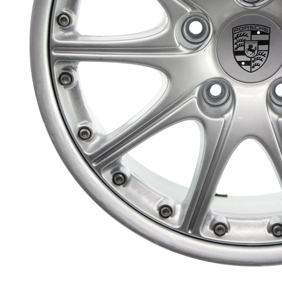 Porsche Boxster 986 Jante Alliage Argentée 18" 9J ET:52 99636213455 - SKU 99636213850-1 - Numéro de pièce 99636213850