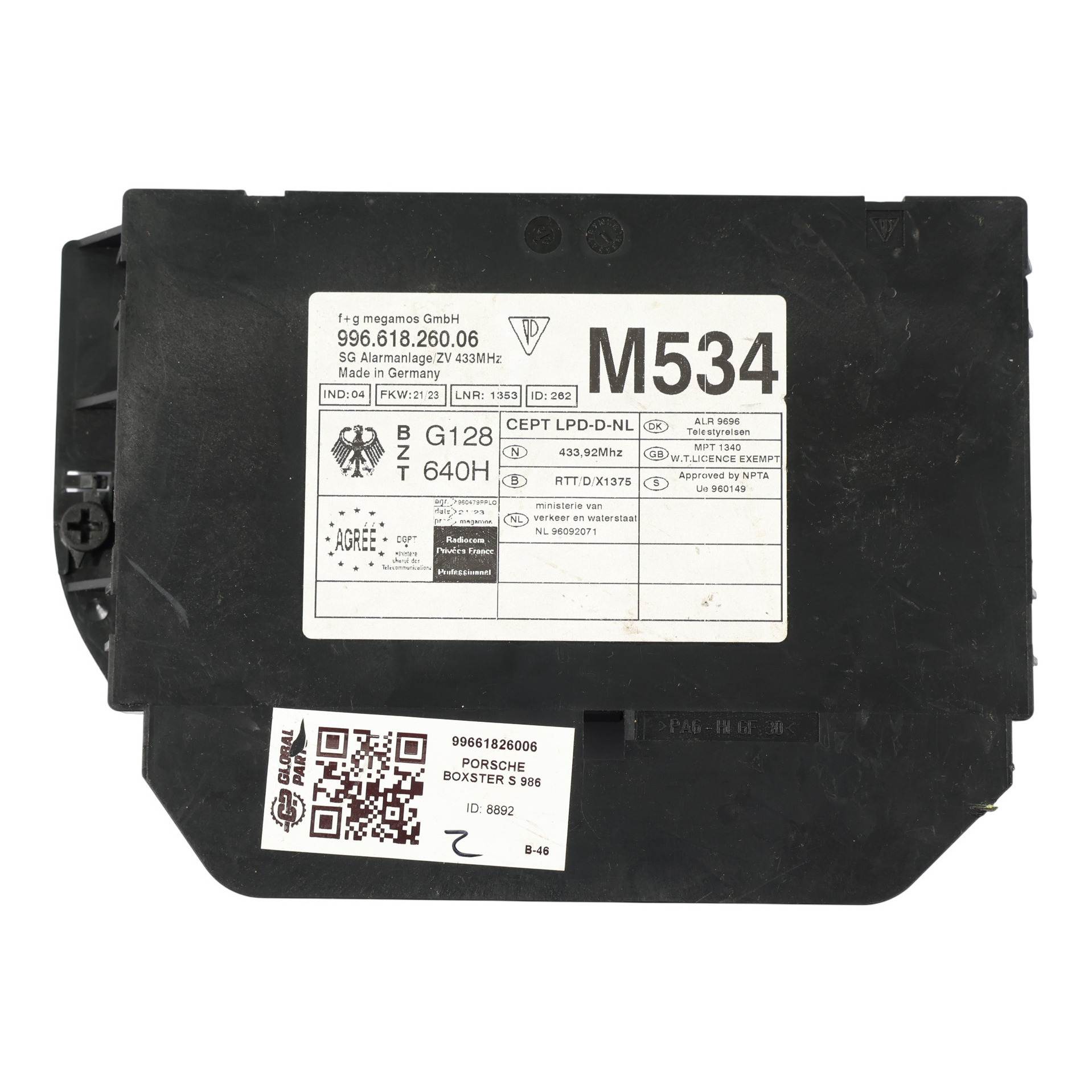 Porsche Boxster 986 Comfort Module Control Unit ECU 99661826006