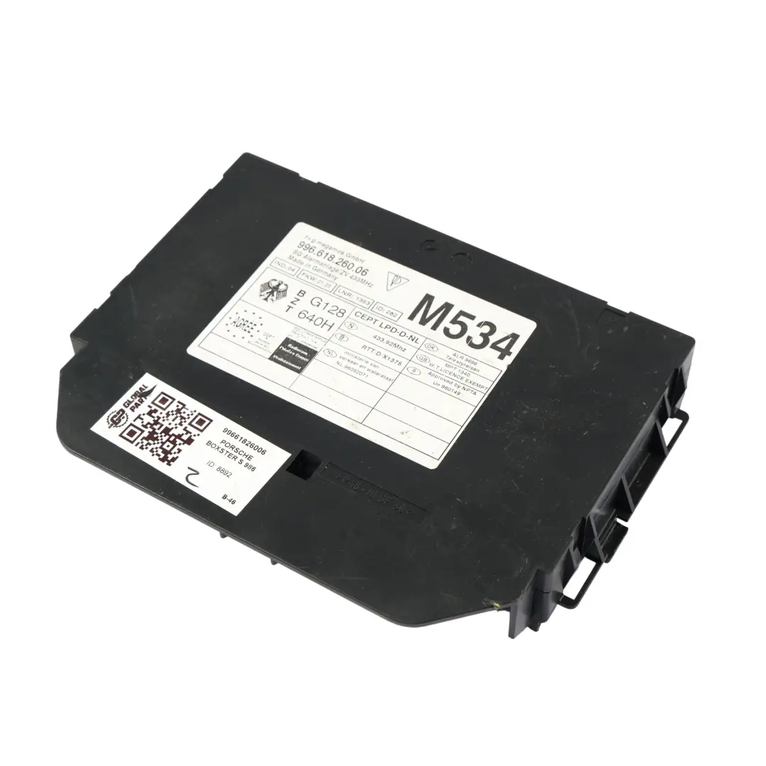 Komfort Modul Steuergerät ECU für Porsche Boxster 986 mit Teilenummer 99661826006 Porsche Boxster 986 Komfort Modul Steuergerät ECU - SKU 99661826006 - Teilenummer 99661826006