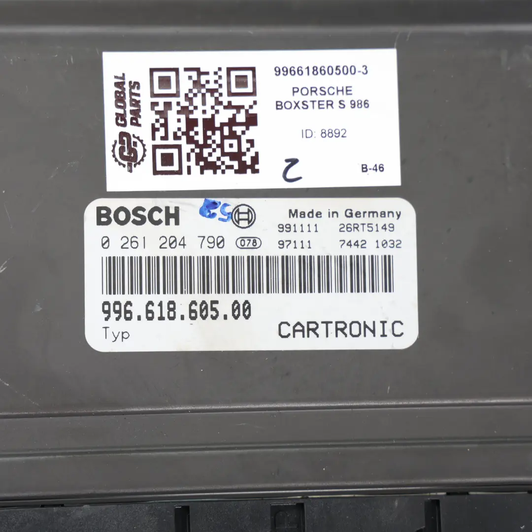 9621 251HP Engine Control ECU Kit Manual to Porsche Boxster S 986 3.2 with Part number 99661860500 Porsche Boxster S 986 3.2 9621 251HP Engine Control ECU Kit Manual - SKU 99661860500-3 - Part number 99661860500