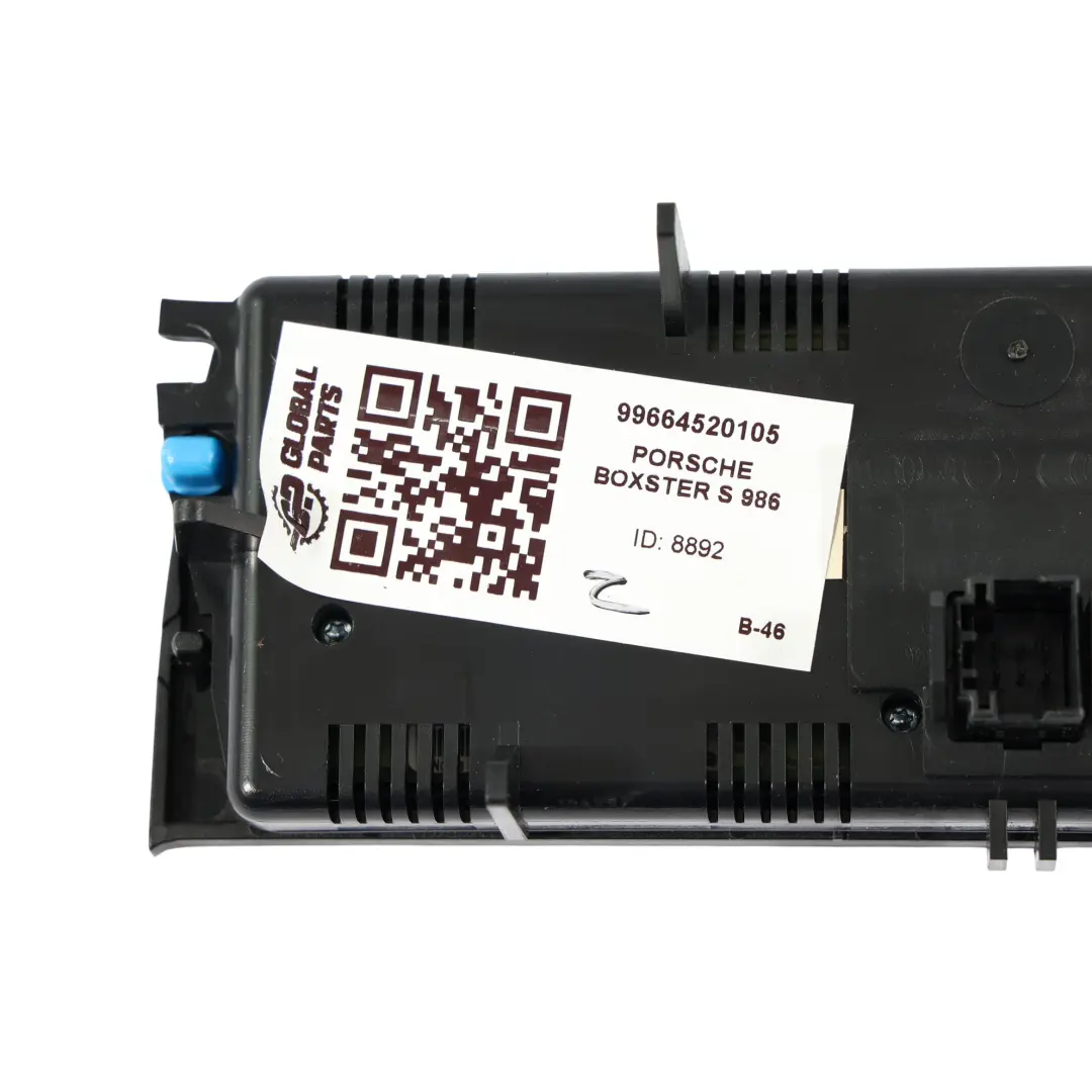 Radio MMI Amplificatore Frontalino Blocco Interruttore per Porsche Boxster S 986 con numero di parte 99664520105 Porsche Boxster S 986 Radio MMI Amplificatore Frontalino Blocco Interruttore - SKU 99664520105 - Numero di parte 99664520105