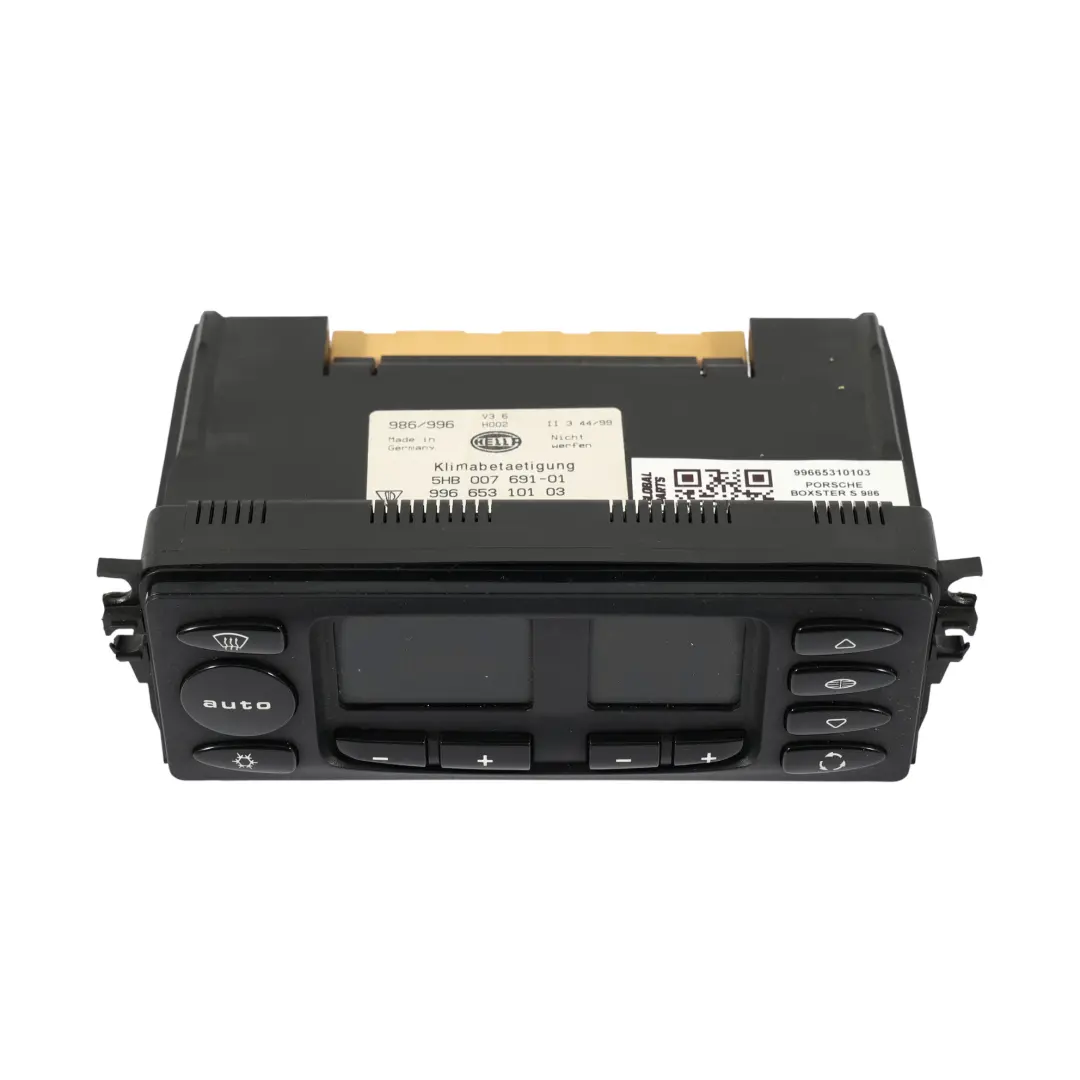 Climatizzatore Interruttore Pannello Controllo per Porsche Boxster 986 con numero di parte 99665310103 Porsche Boxster 986 Climatizzatore Interruttore Pannello Controllo - SKU 99665310103 - Numero di parte 99665310103