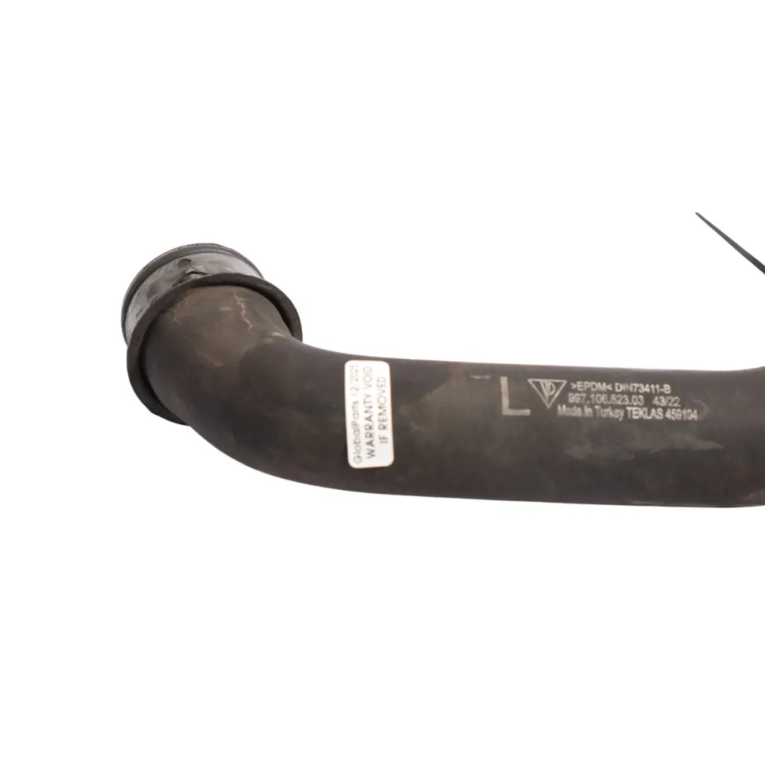 987C Engine Coolant Feed Hose Pipe Line Radiator 2.7 to Porsche Cayman with Part number 99710662303 Porsche Cayman 987C Engine Coolant Feed Hose Pipe Line Radiator 2.7 - SKU 99710662303 - Part number 99710662303