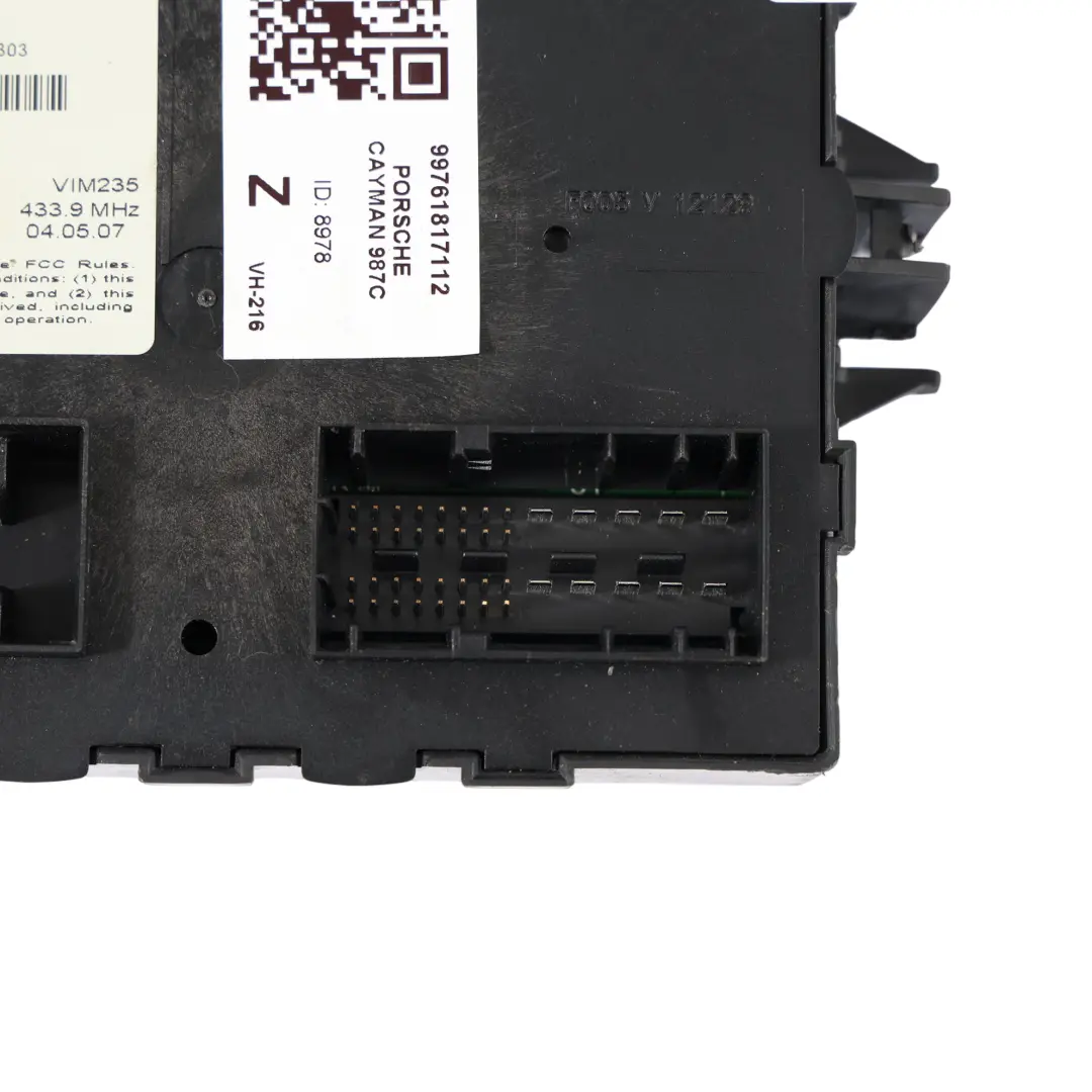 Porsche Cayman 987C Unidad De Control De Alarma Inmovilizador - SKU 99761817112 - Número de pieza 99761817112