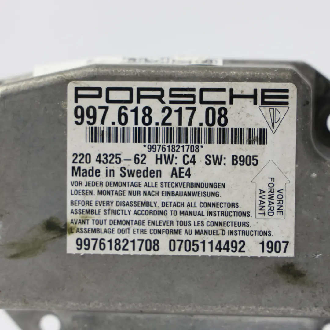 987C Air Module ECU Module Control Unit to Porsche Cayman with Part number 99761821708 Porsche Cayman 987C Air Module ECU Module Control Unit - SKU 99761821708 - Part number 99761821708