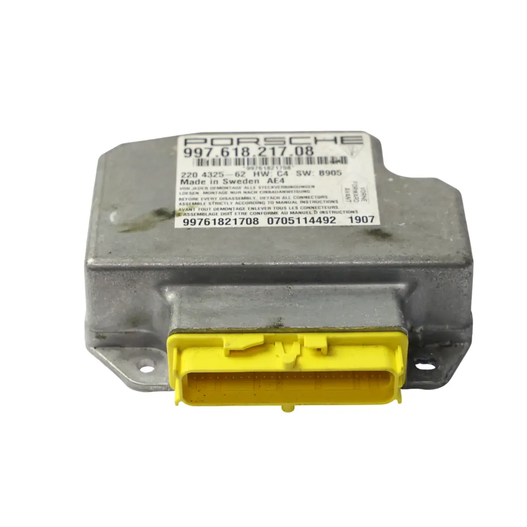 987C Moduł Sensor Poduszki Powietrznej Airbag do Porsche Cayman o numerze 99761821708 Porsche Cayman 987C Moduł Sensor Poduszki Powietrznej Airbag - SKU 99761821708 - Numer Części 99761821708