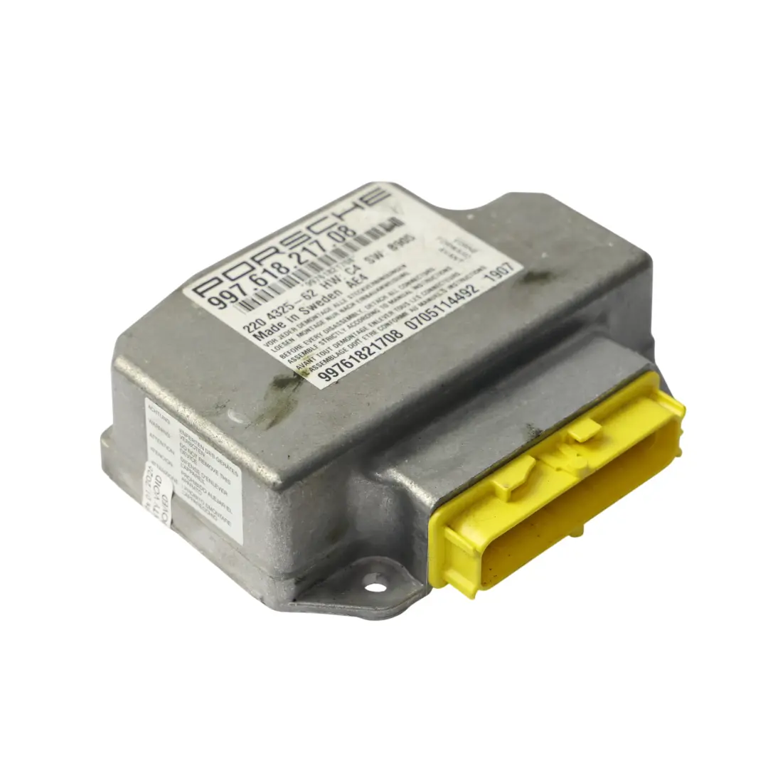 Porsche Cayman 987C Moduł Sensor Poduszki Powietrznej Airbag - SKU 99761821708 - Numer Części 99761821708
