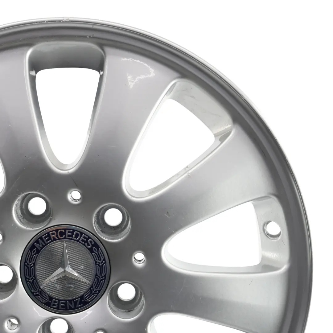 Alloy Wheel Rim 15" ET:44 6J to Mercedes W169 Silver with Part number A1694010002 Mercedes W169 Silver Alloy Wheel Rim 15" ET:44 6J - SKU A1694010002-3 - Part number A1694010002