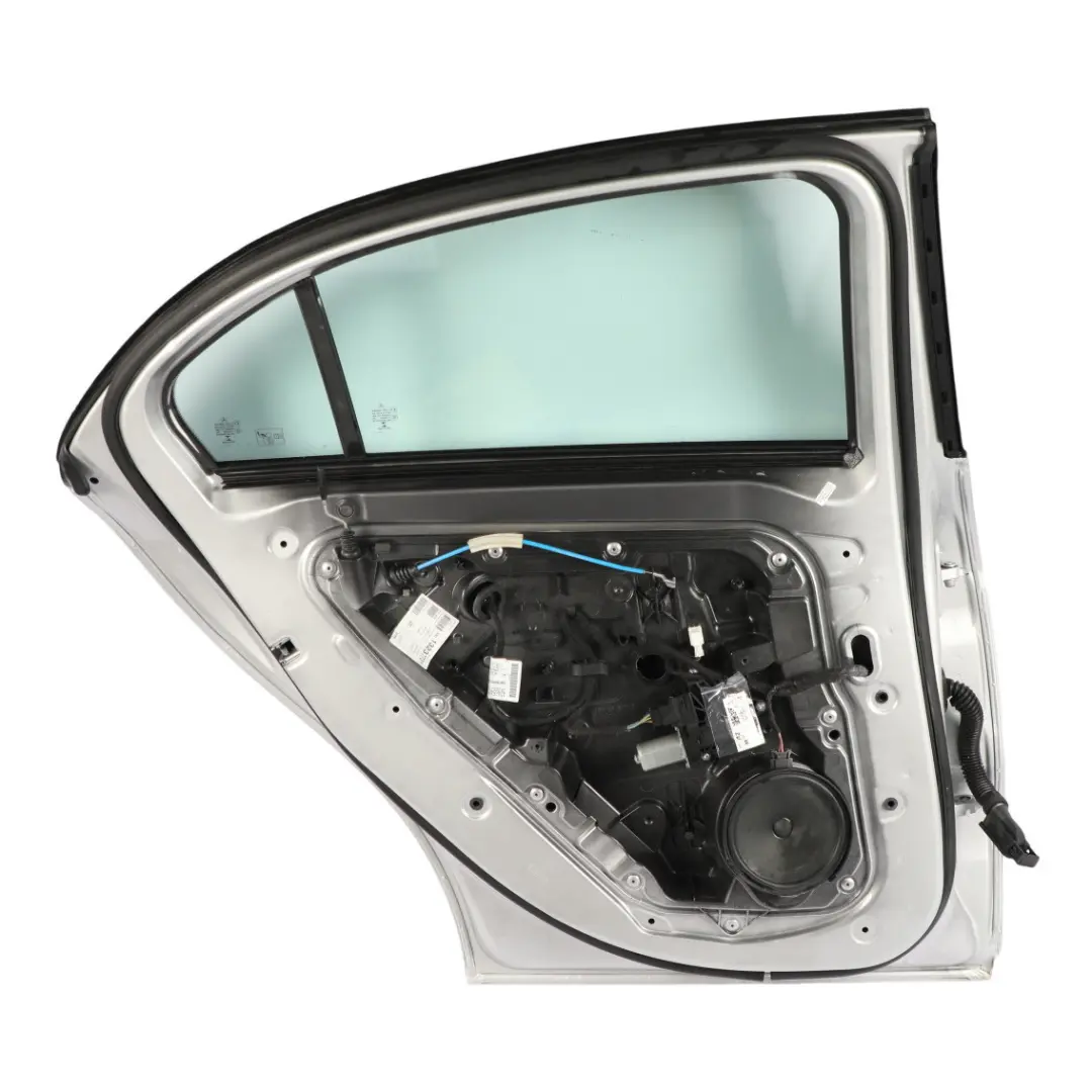 Door Rear Left N/S A-Class Polar Silver Metallic - 761 to Mercedes W176 with Part number A1767300105 Mercedes W176 Door Rear Left N/S A-Class Polar Silver Metallic - 761 - SKU A1767300105-PLS - Part number A1767300105