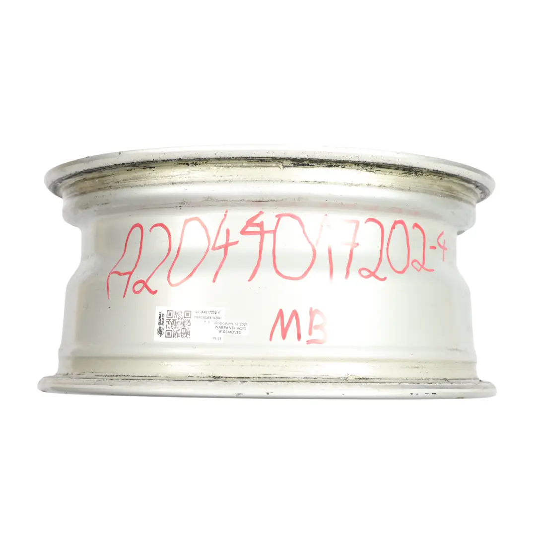 Alloy Wheel Rim 16" ET:43 7J 5 Double Spoke to Mercedes W204 with Part number A2044017202 Mercedes W204 Alloy Wheel Rim 16" ET:43 7J 5 Double Spoke - SKU A2044017202-4 - Part number A2044017202