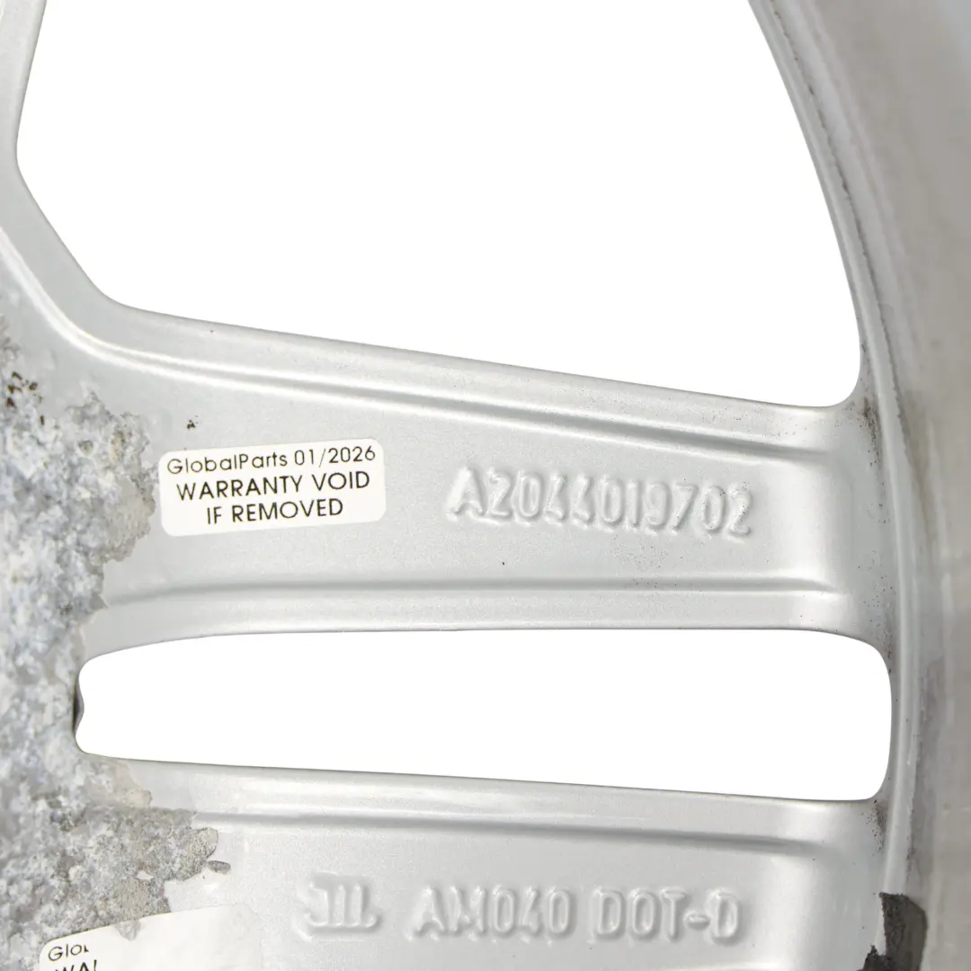 Mercedes W204 AMG Rear Alloy Wheel Rim 17" 8.5J ET:58 5 Double Spoke - SKU A2044019702-4 - Part number A2044019702