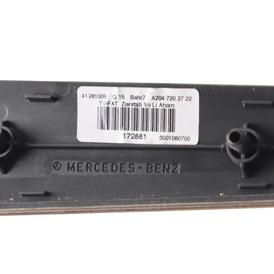 Mercedes W204 Door Strip Trim Cover Moulding Front Left N/S Wood - SKU A2047202722 - Part number A2047202722