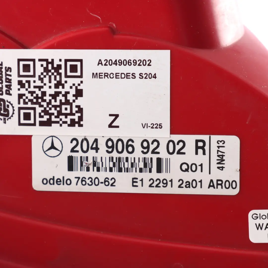 Mercedes W204 S204 Tail Light Lamp Side Panel Rear Right O/S - SKU A2049069202 - Part number A2049069202