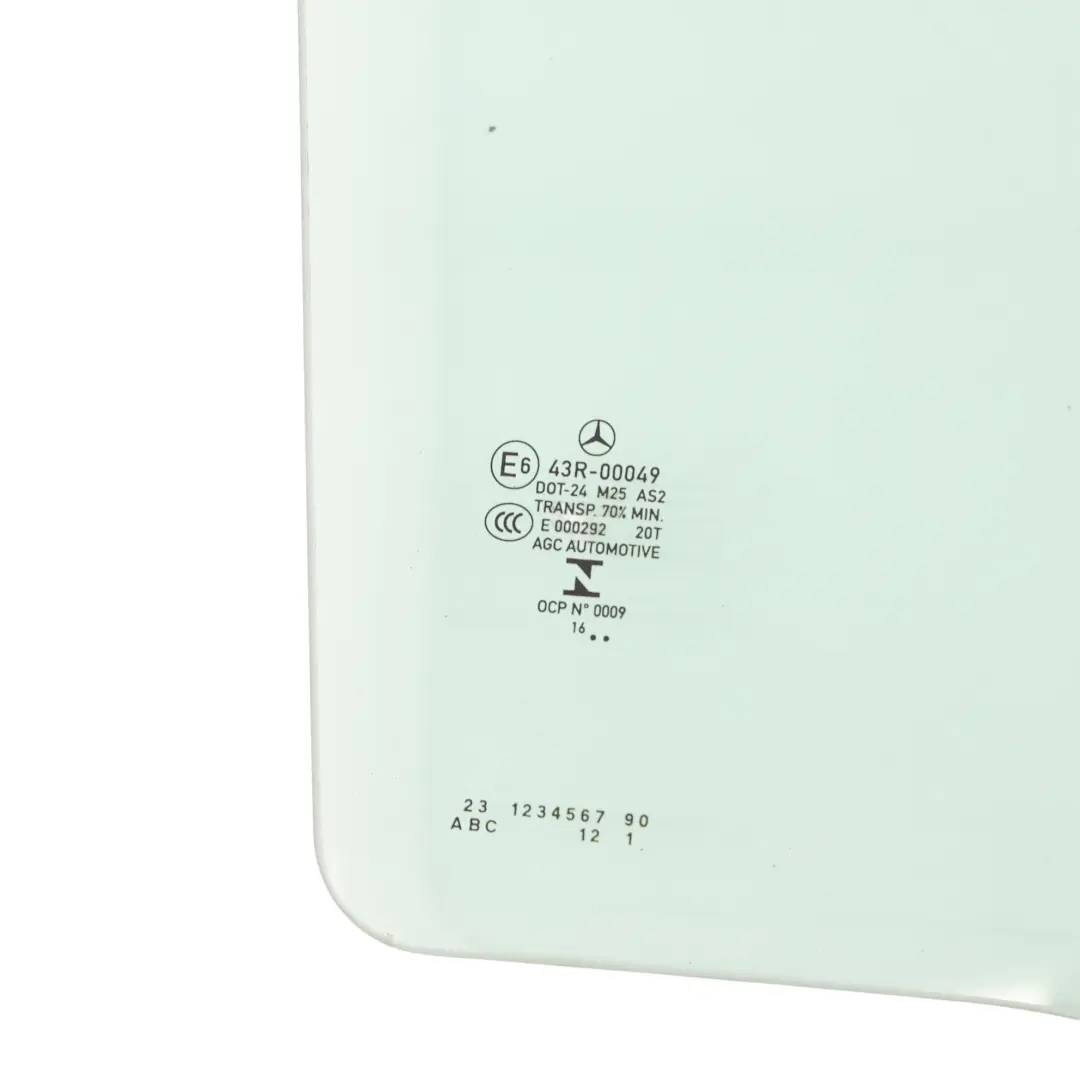 Cristal Puerta Trasera Derecha Acristalamiento AS2 para Mercedes S205 con número de pieza A2057350310 Mercedes S205 Cristal Puerta Trasera Derecha Acristalamiento AS2 - SKU A2057350310 - Número de pieza A2057350310