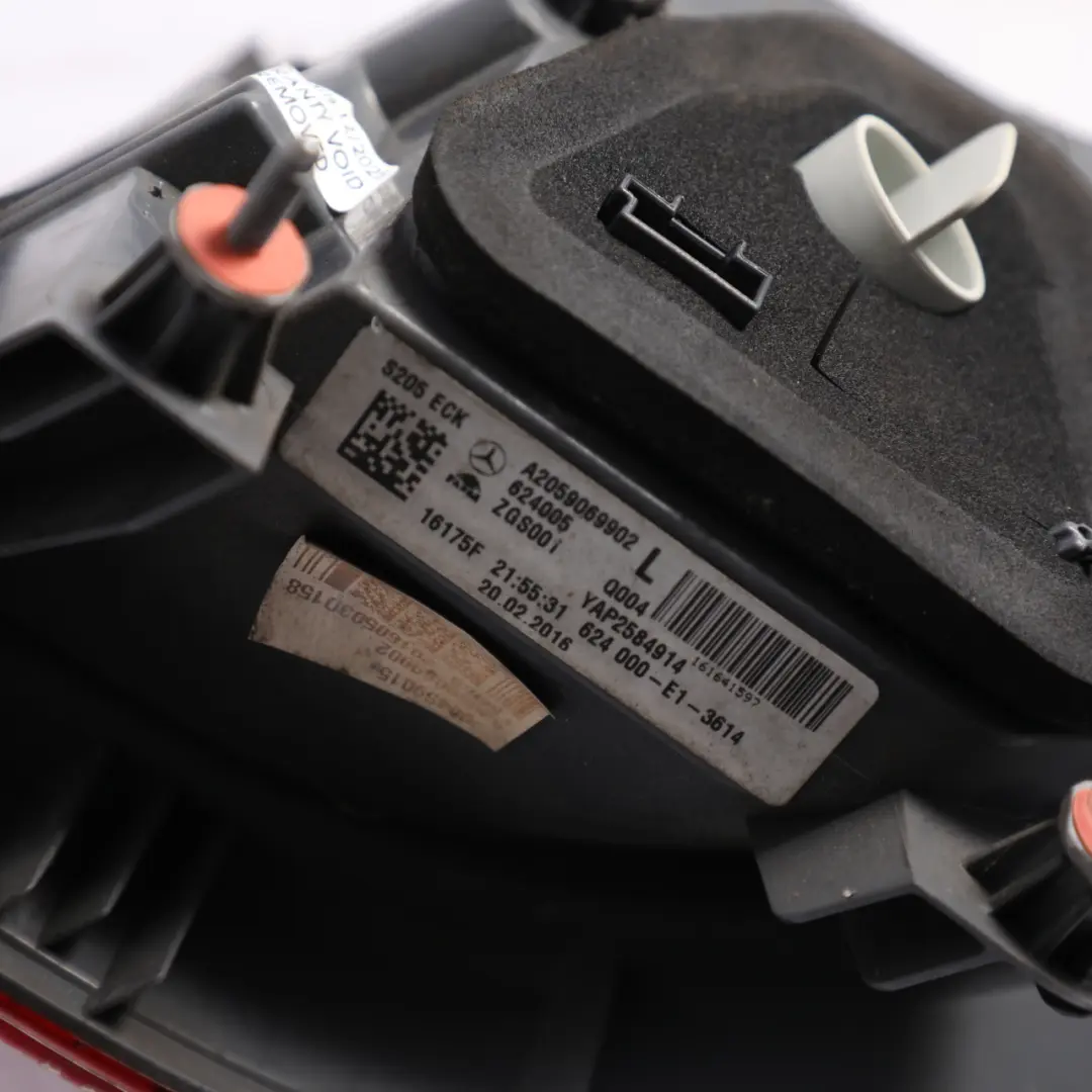 Tail Light Lamp Outer LED Left N/S to Mercedes W205 S205 Rear with Part number A2059069902 Mercedes W205 S205 Rear Tail Light Lamp Outer LED Left N/S - SKU A2059069902 - Part number A2059069902