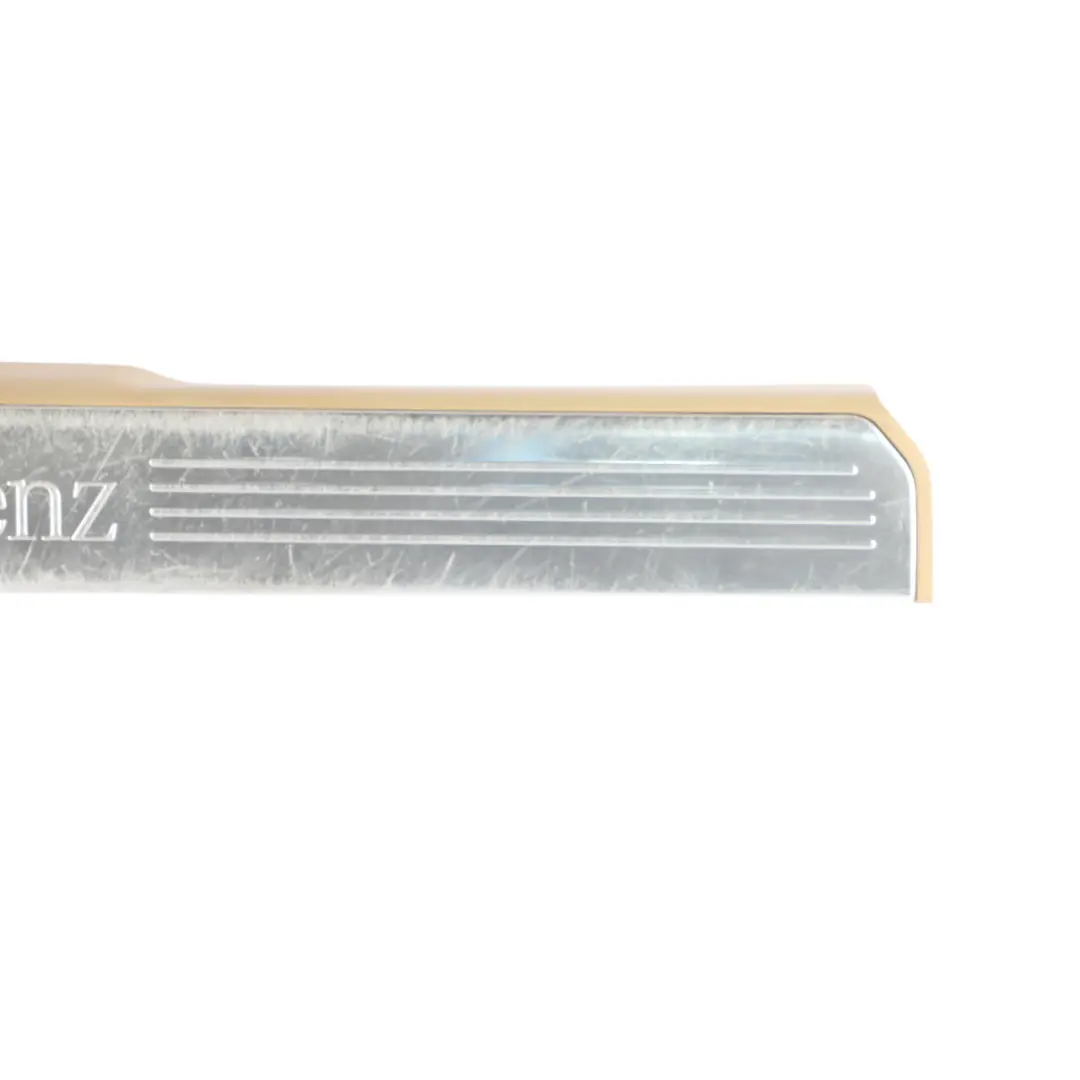 Mercedes W221 Entrance Sill Cover Trim Strip Front Right O/S Silver - SKU A2216800235-3 - Part number A2216800235