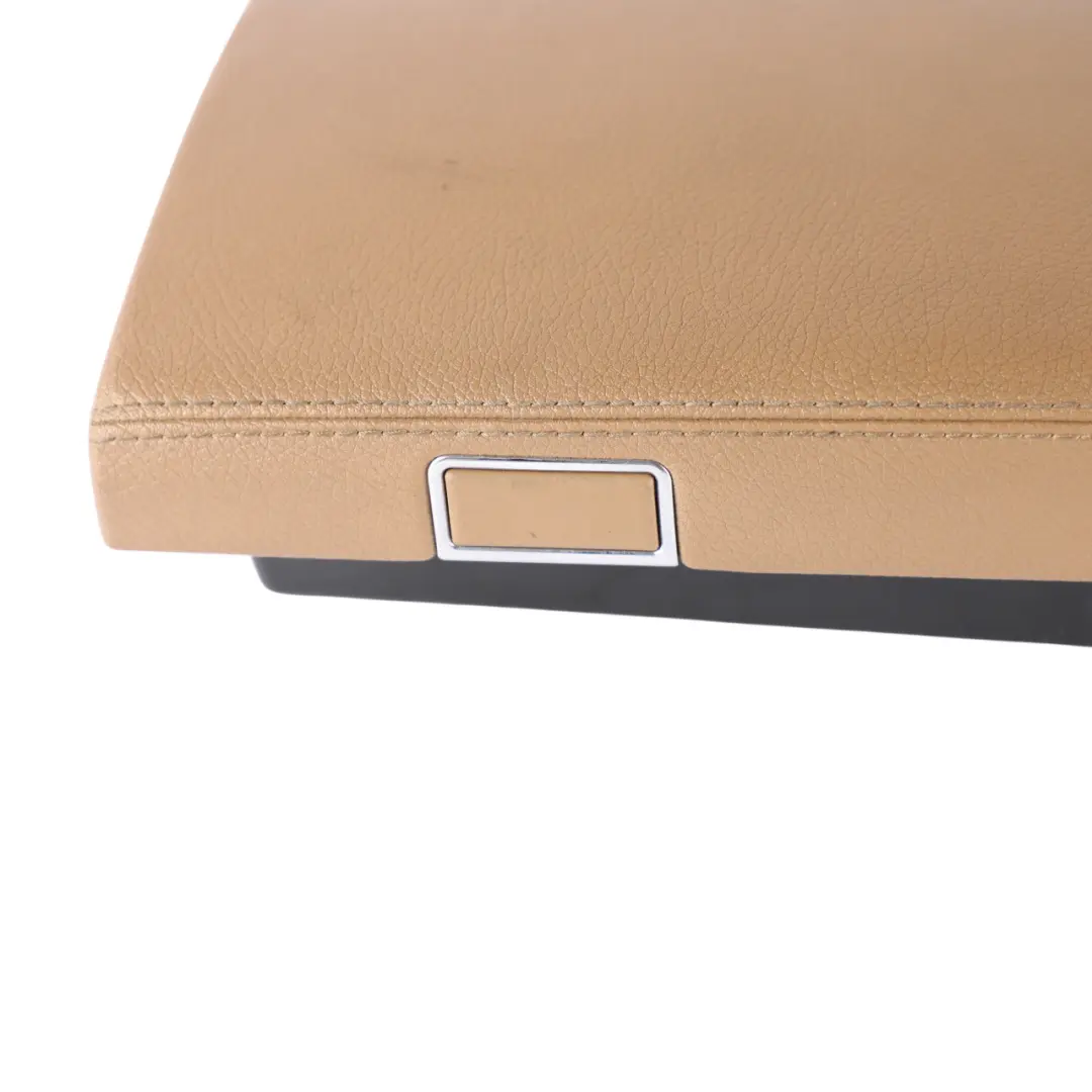 Mercedes W221 Centre Console Armrest Storage Cover Leather Beige - SKU A2216800939-2 - Part number A2216800939