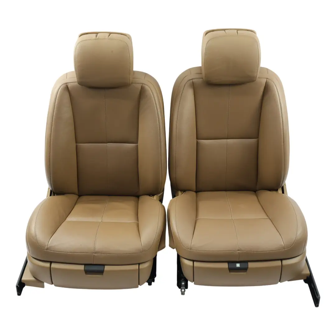 Mercedes W221 Fotele Przednie Grzane Pamięć Skóra Brąz Lewy Prawy Komplet - SKU A2219103447-SET - Numer Części A2219103447