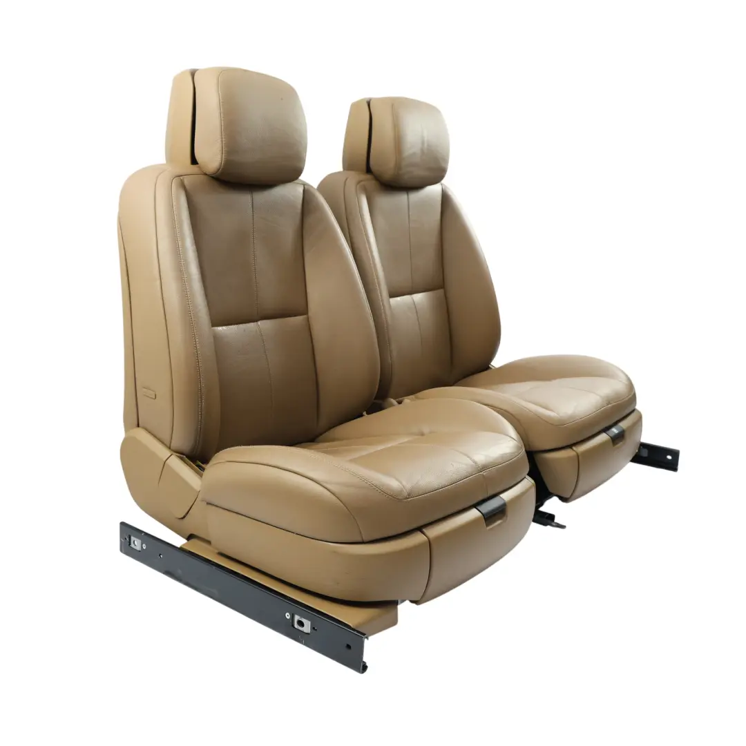 Mercedes W221 Fotele Przednie Grzane Pamięć Skóra Brąz Lewy Prawy Komplet - SKU A2219103447-SET - Numer Części A2219103447