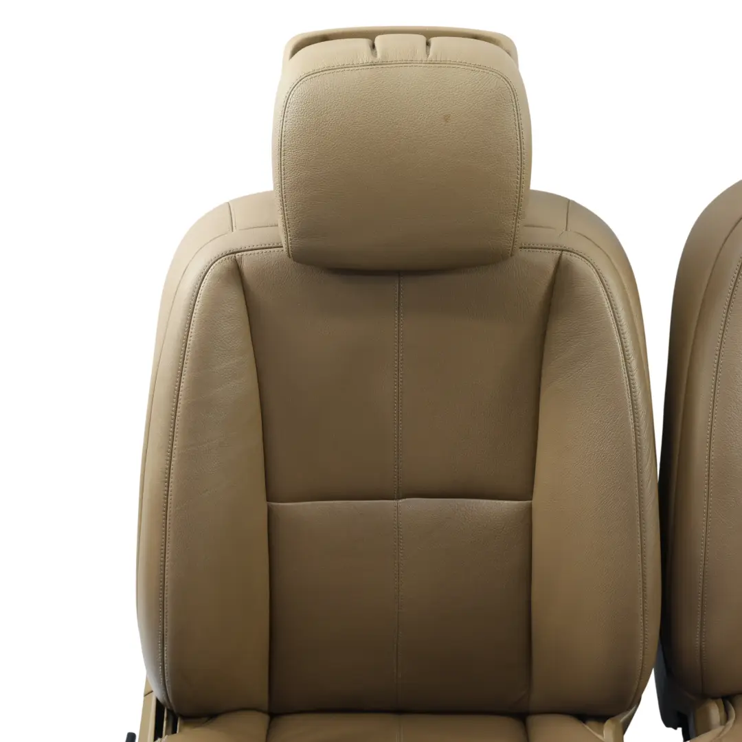 Mercedes W221 Fotele Przednie Grzane Pamięć Skóra Brąz Lewy Prawy Komplet - SKU A2219103447-SET - Numer Części A2219103447