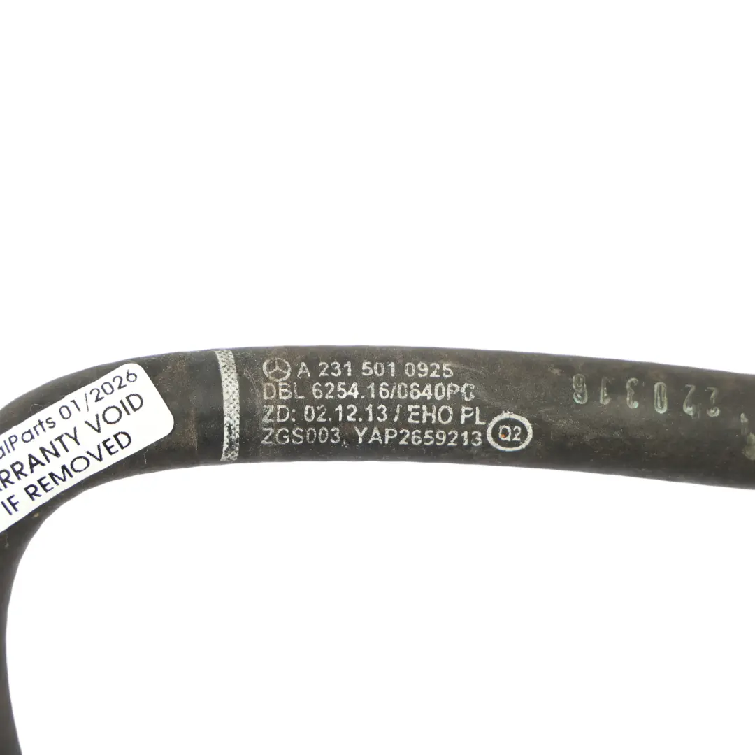 Mercedes R231 Expansion Tank Reservoir Bleed Line Pipe Hose M276 - SKU A2315010925 - Part number A2315010925