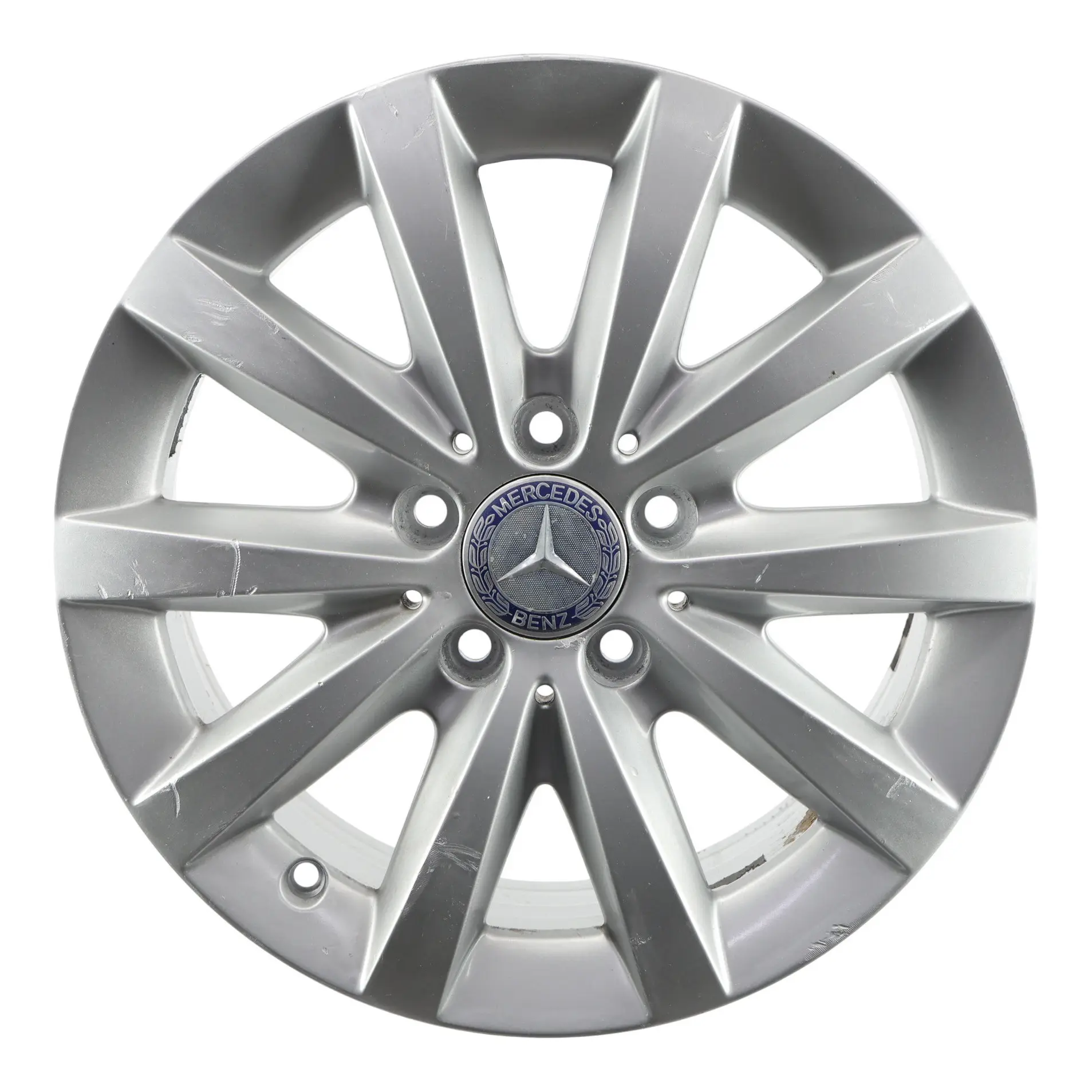 Mercedes W176 W246 Cerchio In Lega Argento 10 Razze 16" ET:49 6,5J A2464010500